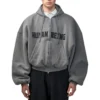 Mikina s kapucí a kulatým zipem Human Being „Dark Grey“ 827153TSVB91441