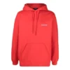 Mikina s kapucí a logem na zádech, regular fit „Bright Red“ 600583TMVF53168