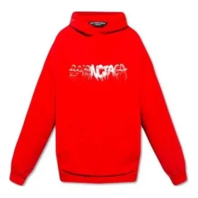 Mikina s kapucí a logem SS22 „Red“ 674986TLVF26407