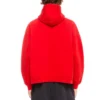 Mikina s kapucí a logem SS22 „Red“ 674986TLVF26407