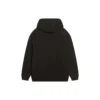 Mikina s kapucí a logem, střední střih „Washed Black“ 600583TLVB81146