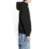 Mikina s kapucí a logem, střední střih „Washed Black“ 600583TLVB81146