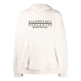 Mikina s kapucí a logem Worldwide „Chalky White Black“ 674986TLVA99054