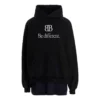 Mikina s kapucí a nášivkou BB Be Different „Black“ 720406TNVV11070