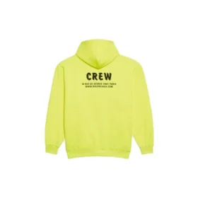 Mikina s kapucí a potiskem Crew, žlutá 578135TIV757072