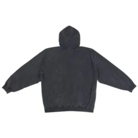 Mikina s kapucí a potiskem loga Est. 1917 „Washed Black“ 697879TMV991000