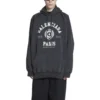 Mikina s kapucí a potiskem loga Est. 1917 „Washed Black“ 697879TMV991000