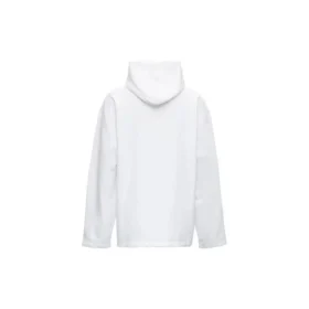 Mikina s kapucí a rozmazaným logem „White“ 661711TKVD69040