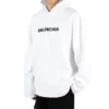 Mikina s kapucí a rozmazaným logem „White“ 661711TKVD69040