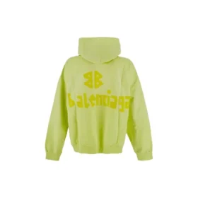 Mikina s kapucí a roztrženými kapsami Tape Type, oversized „Fluo Yellow“ 744441TOVB17204