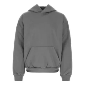 Mikina s kapucí a štítkem s pokyny k údržbě, střední střih „Grey Black“ 725565TNVL61219
