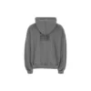 Mikina s kapucí a štítkem s pokyny k údržbě, střední střih „Grey Black“ 725565TNVL61219
