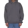 Mikina s kapucí a štítkem s pokyny k údržbě, střední střih „Grey Black“ 725565TNVL61219