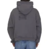 Mikina s kapucí a štítkem s pokyny k údržbě, střední střih „Grey Black“ 725565TNVL61219