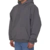Mikina s kapucí a štítkem s pokyny k údržbě, střední střih „Grey Black“ 725565TNVL61219