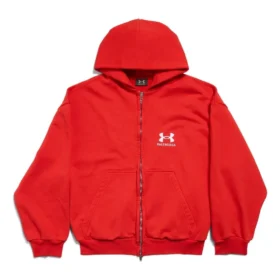Mikina s kapucí a zipem Balenciaga x Under Armour „Red White“ 803264TRVB86540