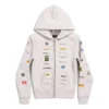 Mikina s kapucí a zipem Business English „Off White“ 788243TQVH69016