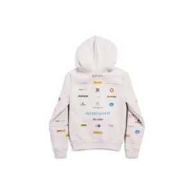 Mikina s kapucí a zipem Business English „Off White“ 788243TQVH69016