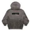 Mikina s kapucí a zipem Gaffer Heavy Washed, úzký střih „Grey“ 720424TNVK51227