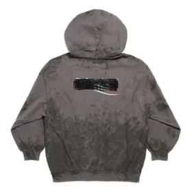 Mikina s kapucí a zipem Gaffer Heavy Washed, úzký střih „Grey“ 720424TNVK51227