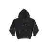 Mikina s kapucí a zipem Gaffer Heavy Washed, úzký střih „Grey“ 720424TNVK51227