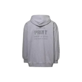 Mikina s kapucí a zipem s potiskem, úzký střih „Grey“ 744454TOVN41167
