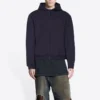 Mikina s kapucí a zipem Tab Worn-Out „Black“ 697949TMVC21151