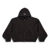 Mikina s kapucí a zipem Unity Sports Icon Boxy, volný střih „Black“ 787354TQVD59034