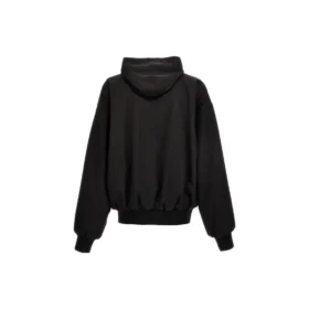 Mikina s kapucí a zipem, volný střih „Black“ 750965TNT391000