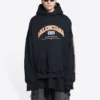 Mikina s kapucí Balenciaga, volný střih „Black“ 674986TLVJ21074