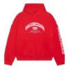 Mikina s kapucí Balenciaga, volný střih „Red“ 674986TLVJ26441