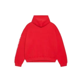 Mikina s kapucí Balenciaga, volný střih „Red“ 674986TLVJ26441