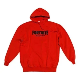 Mikina s kapucí Balenciaga x FORTNITE, střední střih „Red“ 600583TLVO46506