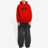 Mikina s kapucí Balenciaga x FORTNITE, střední střih „Red“ 600583TLVO46506