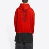 Mikina s kapucí Balenciaga x FORTNITE, střední střih „Red“ 600583TLVO46506