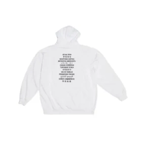 Mikina s kapucí Balenciaga x FORTNITE, střední střih „White“ 600583TLVO49040