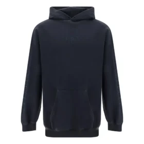 Mikina s kapucí BB, střední střih „Washed Black“ 570811TMVG68190