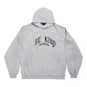 Mikina s kapucí Be Kind, oversized střih „Grey“ 761458TPVD61167