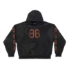 Mikina s kapucí Crypto, střední střih „Black Faded“ 742603TOVN71055