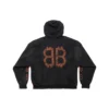 Mikina s kapucí Crypto, střední střih „Black Faded“ 742603TOVN71055