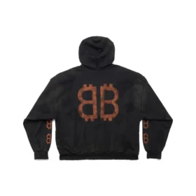 Mikina s kapucí Crypto, střední střih „Black Faded“ 742603TOVN71055
