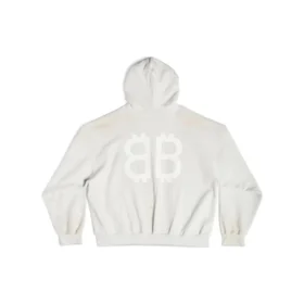 Mikina s kapucí Crypto, střední střih „Off White“ 742603TOVU7