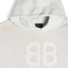 Mikina s kapucí Crypto, střední střih „Off White“ 742603TOVU7