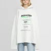 Mikina s kapucí Dry Cleaning Boxy „White“ 661711TKVF99085