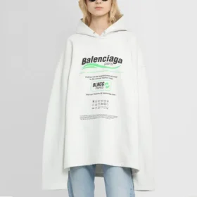 Mikina s kapucí Dry Cleaning Boxy „White“ 661711TKVF99085