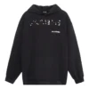 Mikina s kapucí Hand-Drawn Balenciaga, střední střih „Black“ 600583TOVO61070