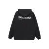 Mikina s kapucí Hand-Drawn Balenciaga, střední střih „Black“ 600583TOVO61070