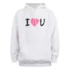 Mikina s kapucí I Love U „White“ 570811TJVL69040