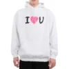 Mikina s kapucí I Love U „White“ 570811TJVL69040