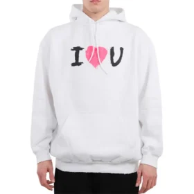 Mikina s kapucí I Love U „White“ 570811TJVL69040